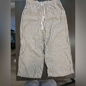 Caslon Linen Wide Leg Pants Size M Petite
